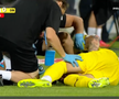 Andrei Mărginean s-a accidentat în Oțelul - Dinamo. FOTO: captură Prima Sport