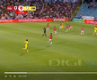 Alexandru Musi a solicitat un penalty în Oțelul - Dinamo. FOTO: captură @Digi Sport
