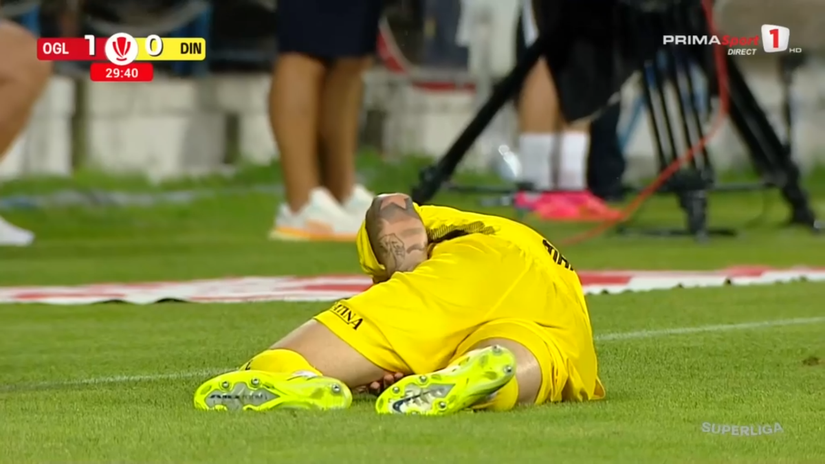 Ultimele vești despre Andrei Mărginean, accidentat în Oțelul - Dinamo