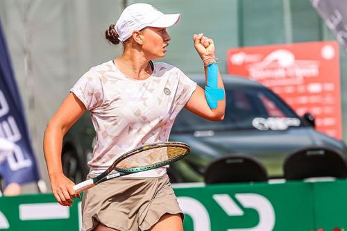 Ruxandra Bertea sărbătorind un punct câștigat Foto: Instagram