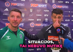 Golgheterul lui Zalgiris l-a chemat pe Liviu Antal în fața camerei TV: „Vreau să spun ceva despre el, n-am mai văzut o asemenea situație”