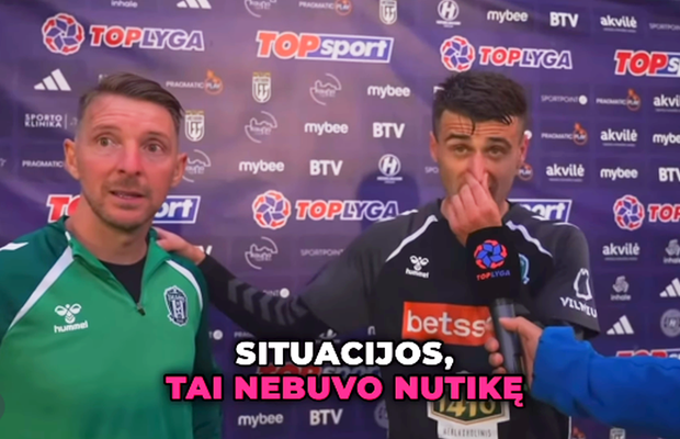 Golgheterul lui Zalgiris l-a chemat pe Liviu Antal în fața camerei TV: „Vreau să spun ceva despre el, n-am mai văzut o asemenea situație”