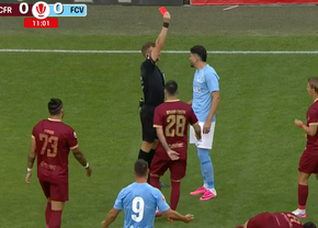 CFR Cluj - FC Voluntari » Gol anulat în minutul 8 și cartonaș ROȘU imediat