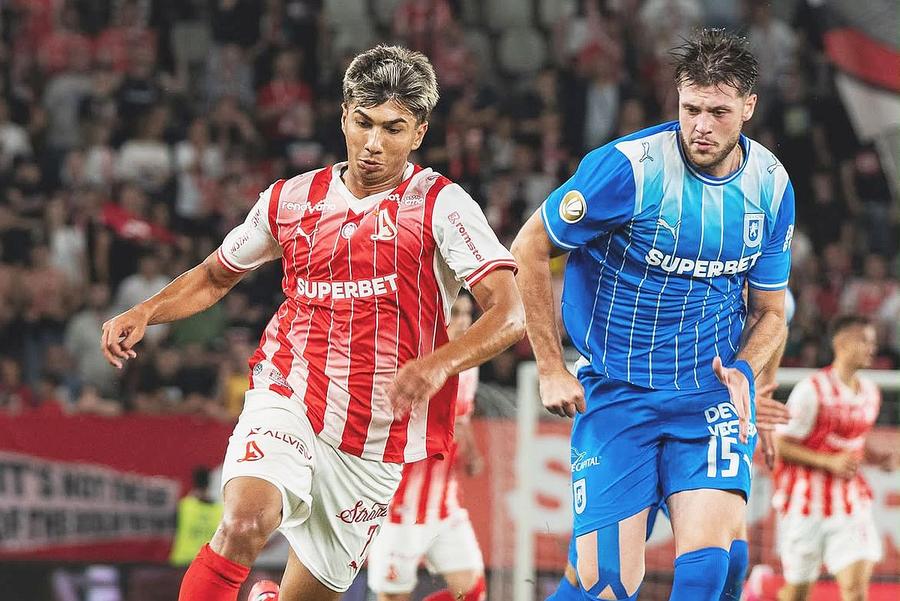 Alex Musi (stânga), decisiv în Dinamo - Craiova 5-1/ Foto: Instagram @musi_alex Dinamo a primit o ofertă din MLS pentru Alexandru Musi