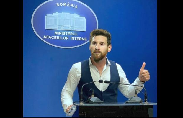 În plin scandal cu interlopii, MAI face glume cu Messi pe facebook