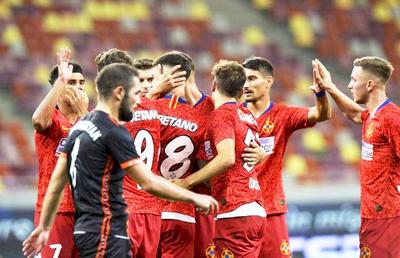 FCSB - Shirak 3-0. Echipa lui Toni Petrea trece mai departe prin golurile lui Darius Olaru, Florin Tănase și Alex Buziuc