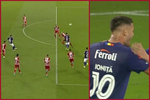 Sepsi - Rapid | Alex Ioniță II a reușit un gol superb în prelungirile primei reprize, la scorul de 1-1.