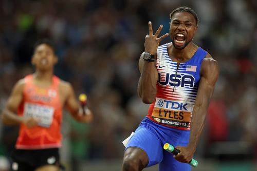 Noah Lyles și tripla sa de aur Foto Guliver/GettyImages