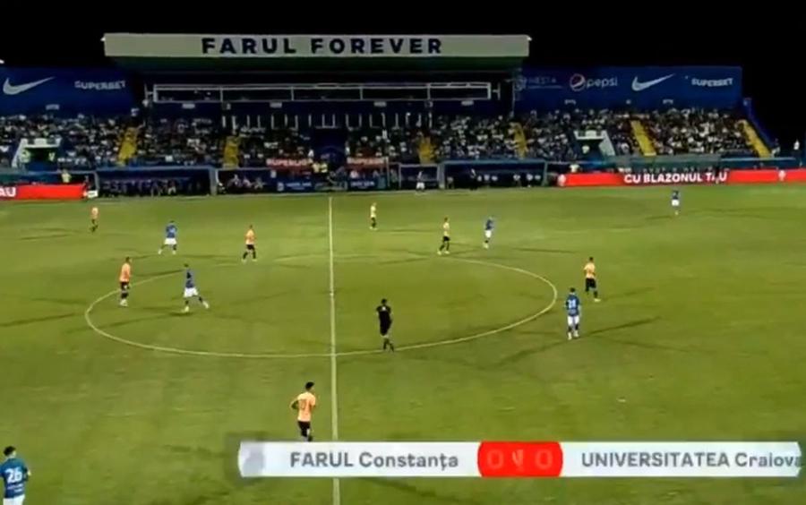 FOTO: Captură TV @Orange Sport 1 Viața cu Louis » Munteanu a fost coșmarul Craiovei, în premieră titular de la revenirea la Farul. Oltenii au dezamăgit pe linie! Clasamentul ACUM