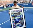 Diego Schwartzman și tabloul primit de la organizatori la US Open 2024 Foto: US Open
