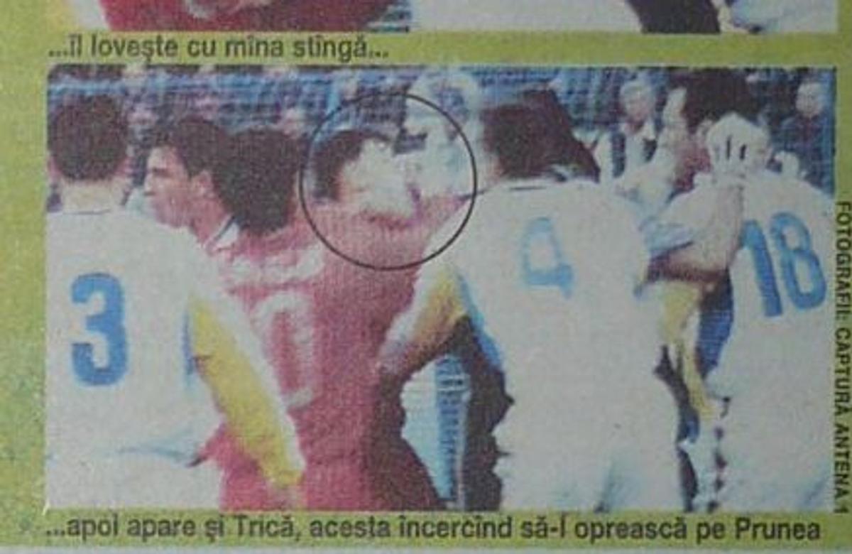 Florin Prunea și pumnul aplicat lui Claudiu Răducanu, în FCM Bacău - Steaua din 2003
