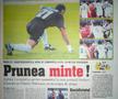 Paginile din Gazeta Sporturilor, după momentul violent în care Prunea l-a lovit cu pumul pe Claudiu Răducanu