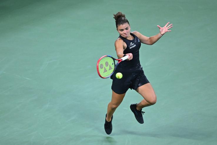 Jasmine Paolini, imagini din partida cu Destanee Aiava // foto: Imago