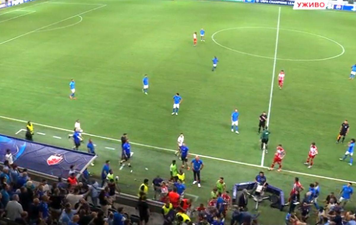 Haos după rezultatul-șoc din Liga Campionilor! Un agent de pază l-a lovit pe fotbalist