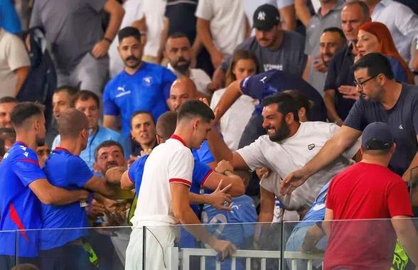 Haos după rezultatul-șoc din Liga Campionilor! Un agent de pază l-a lovit pe fotbalist