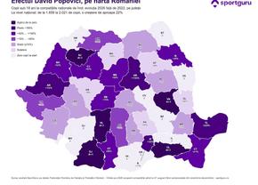 Efectul David Popovici județ cu județ » Cu cât a crescut numărul de copii înscriși la concursurile oficiale de înot în România