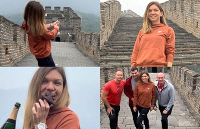 FOTO Simona Halep și-a sărbătorit ziua de naștere pe Marele Zid Chinezesc + Mesaj pentru Darren Cahill