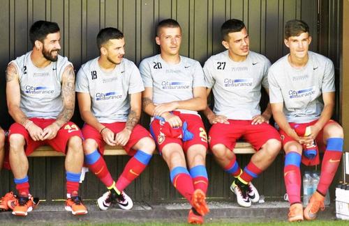Sebastian Chitoșcă, al doilea din stânga la FCSB // foto: GSP