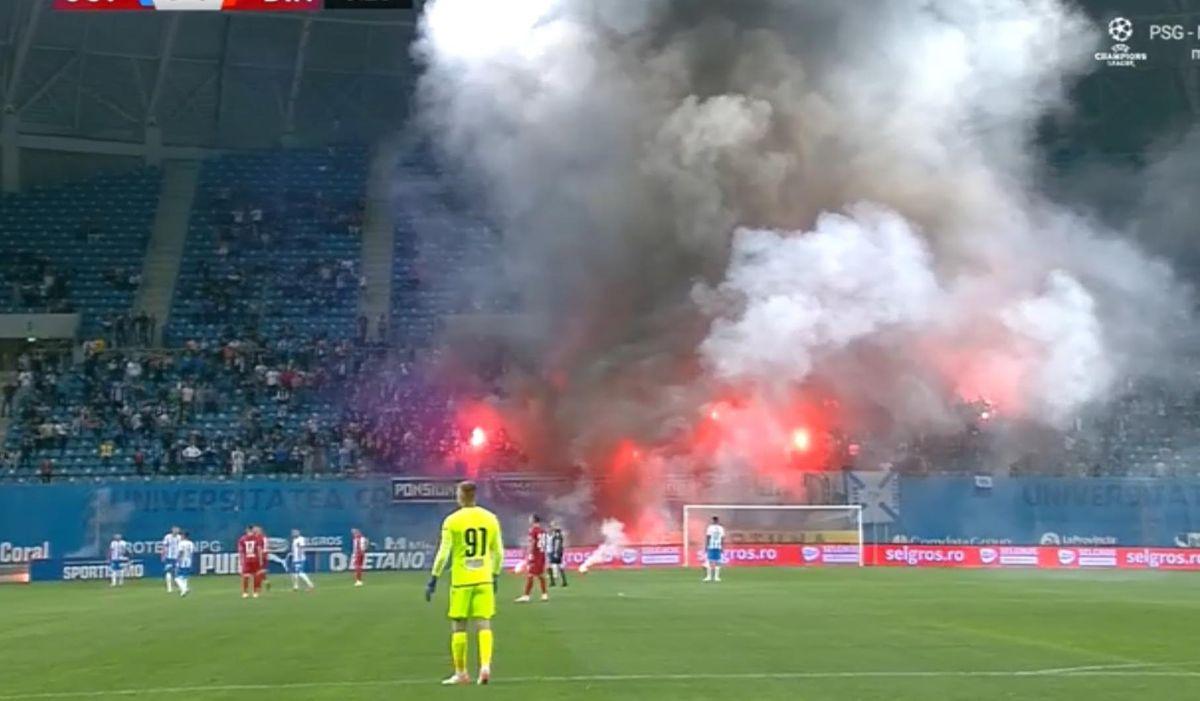 FOTO Torțe la CSU Craiova - Dinamo 27.09.2021