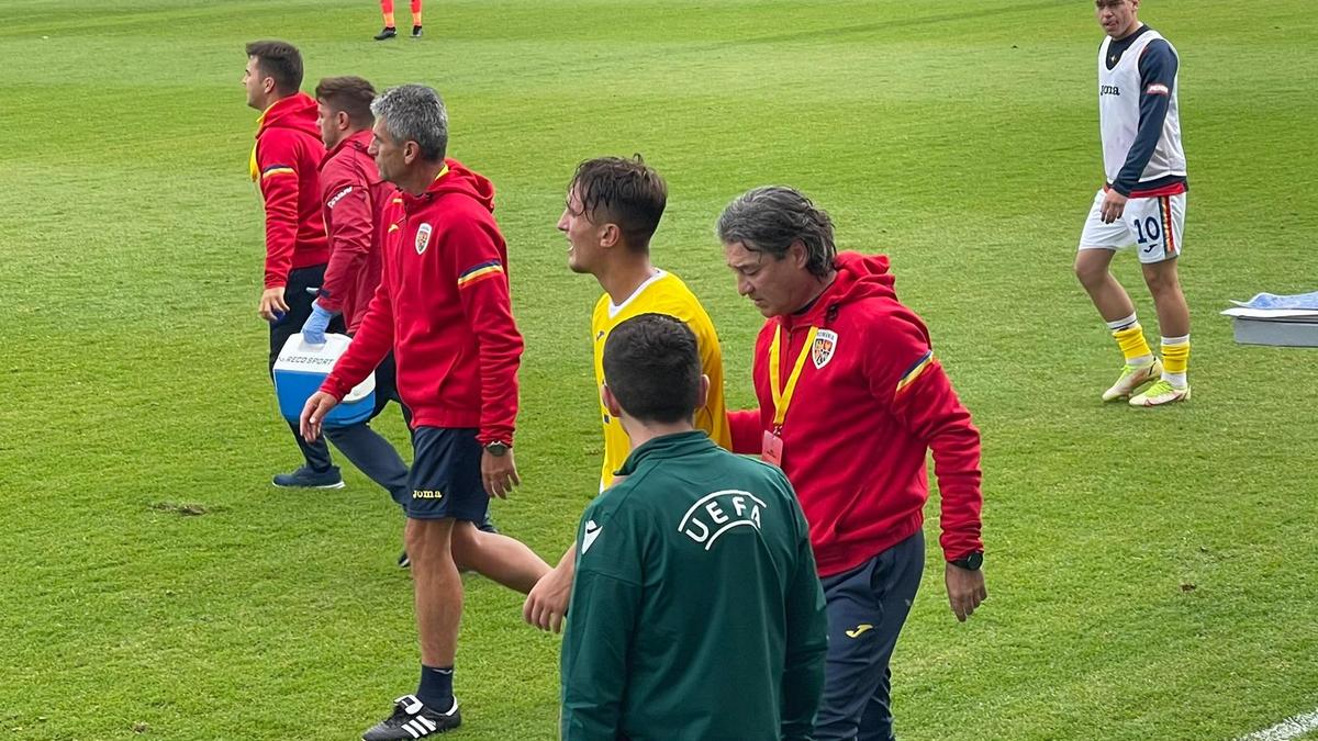Rareș Burnete, accidentare incredibilă în România U19 - Austria U19