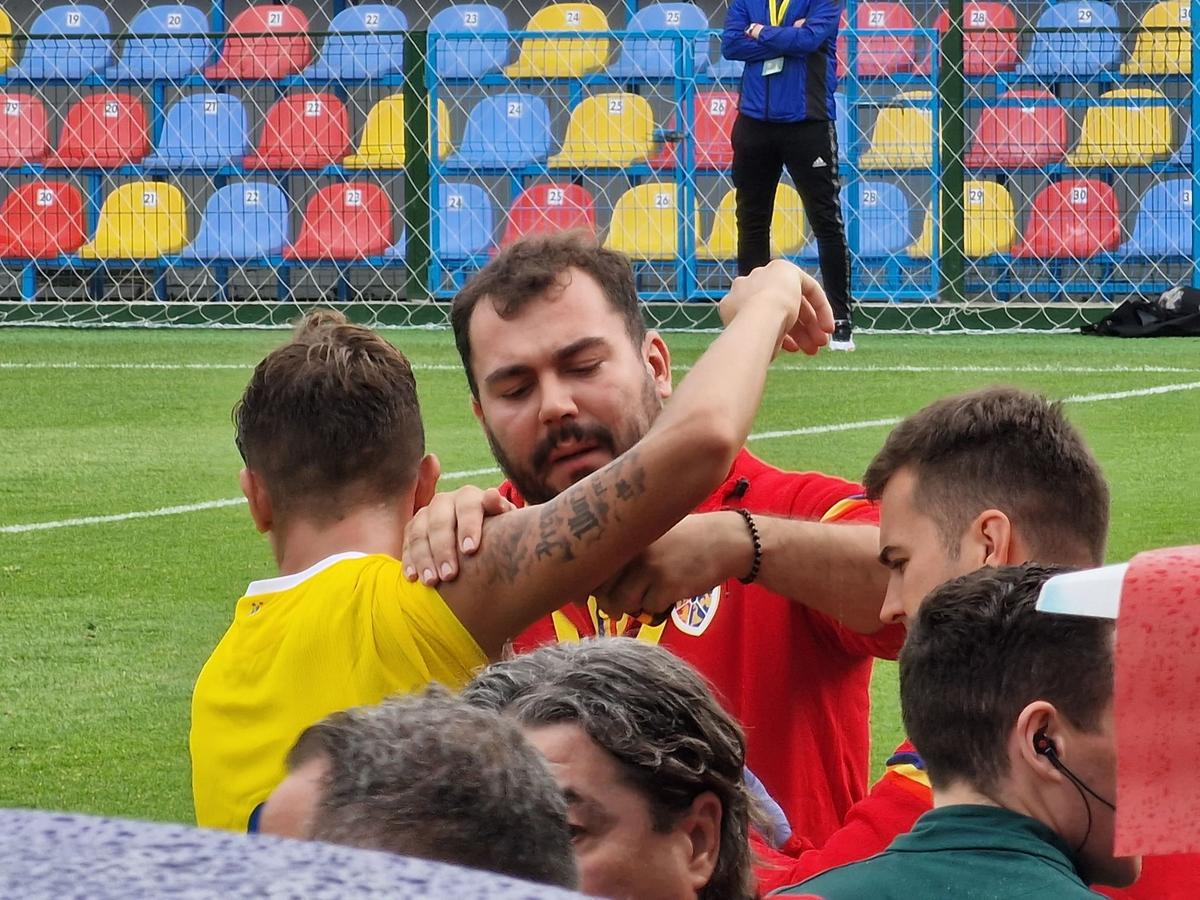 Rareș Burnete, accidentare incredibilă în România U19 - Austria U19