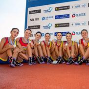 Echipajul României de 8 plus 1 rame feminin, argint la CM 2025 Foto: FR Canotaj/Balint Czucz