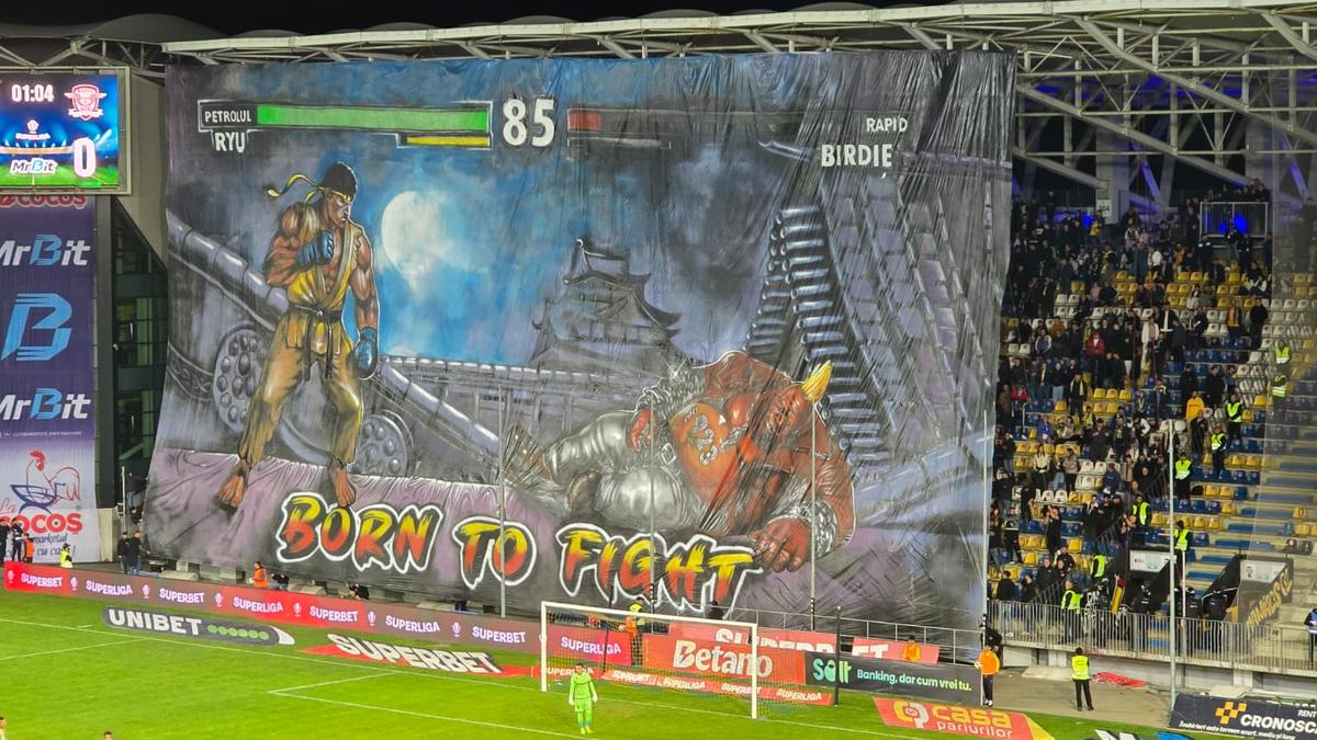 SHOW în startul partidei dintre Petrolul și Rapid » „Lupii”, coregrafie cu tentă rasistă + inspirație din „Războiul Stelelor”