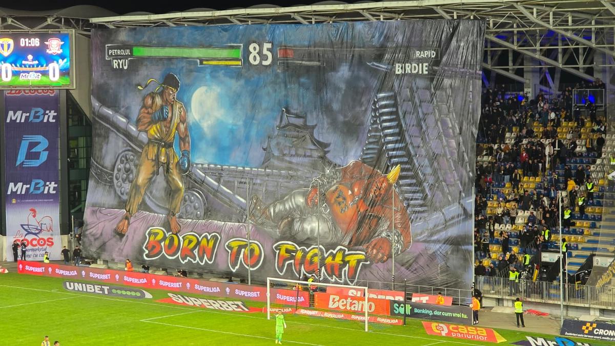 SHOW în startul partidei dintre Petrolul și Rapid » „Lupii”, coregrafie cu tentă rasistă + inspirație din „Războiul Stelelor”