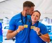 Cristina Drugă și Claudiu Neamțu cu medaliile de aur european Foto: FR Canotaj