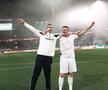 Bere la pauza de hidratare în meciul legendelor de la Werder Bremen și Real Madrid