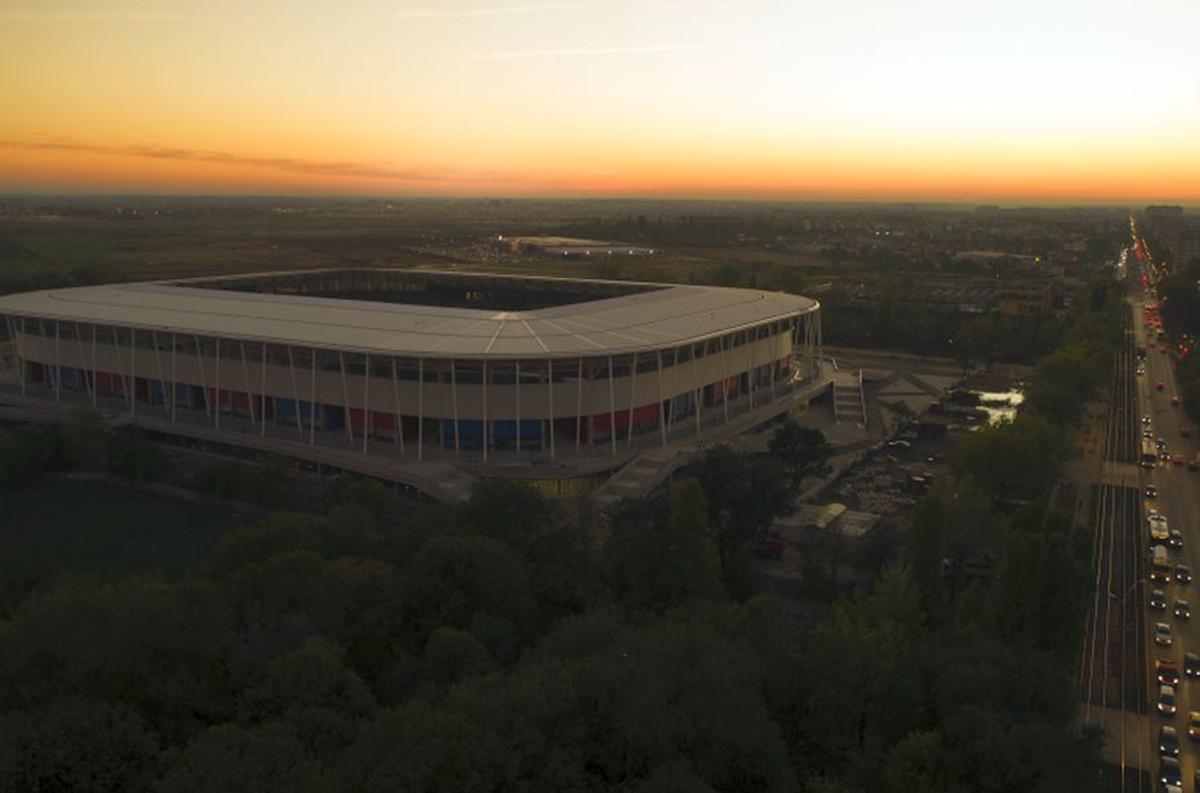 Stadion Ghencea - fotografii cu drona. 27.10.2020