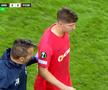 David Miculescu nu se grăbea să părăsească terenul în finalul de meci cu Anderlecht // foto: captură Pro Arena