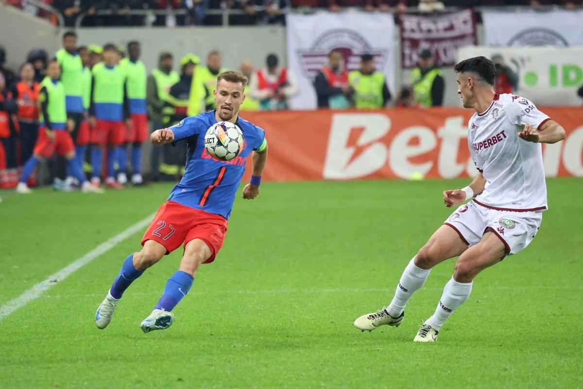 Aaron Boupendza, mulțumit de remiza cu FCSB: „Îi respectăm, sunt campioni. Nu e rău că am luat un punct”