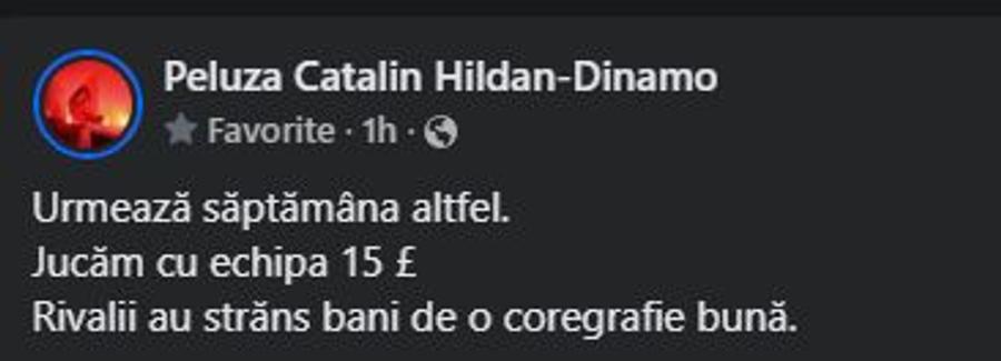 PCH, ironie la adresa FCSB-ului După rapidiști, și dinamoviștii au râs de FCSB înaintea derby-ului din Cupa României: „Jucăm cu echipa 15 £”
