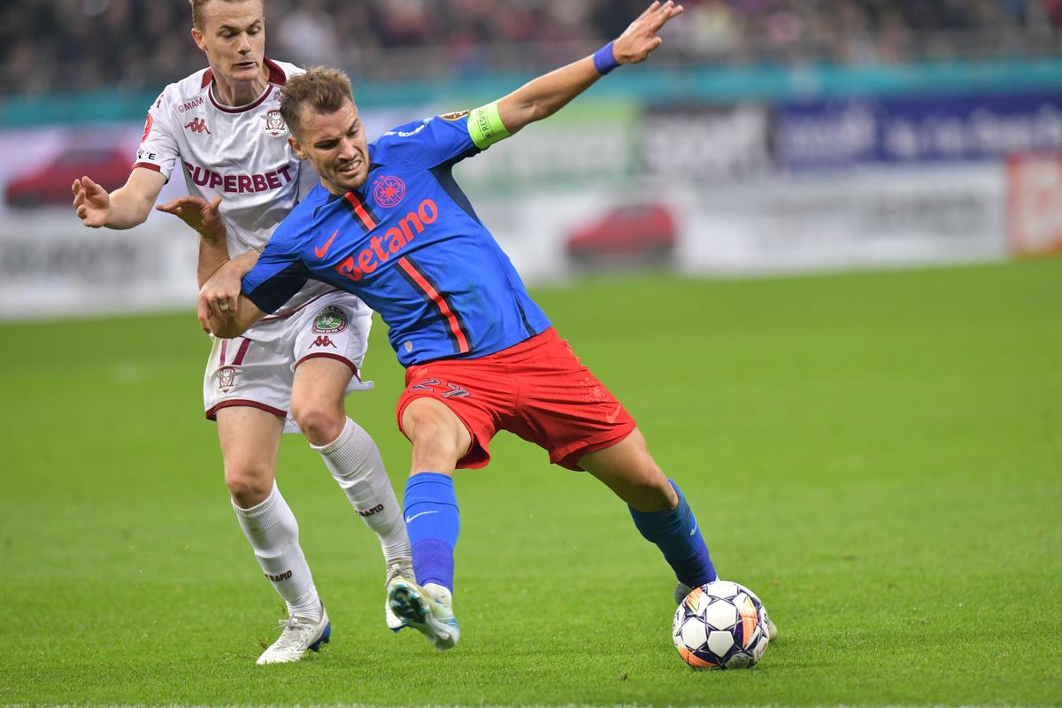 Aaron Boupendza, mulțumit de remiza cu FCSB: „Îi respectăm, sunt campioni. Nu e rău că am luat un punct”