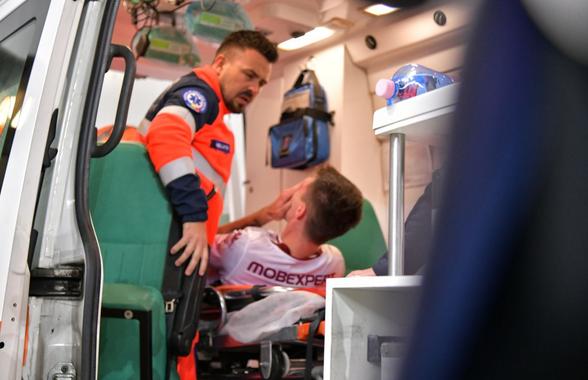 Șumudică l-a forțat și s-a accidentat în FCSB - Rapid » A fost preluat direct de personalul de pe ambulanță