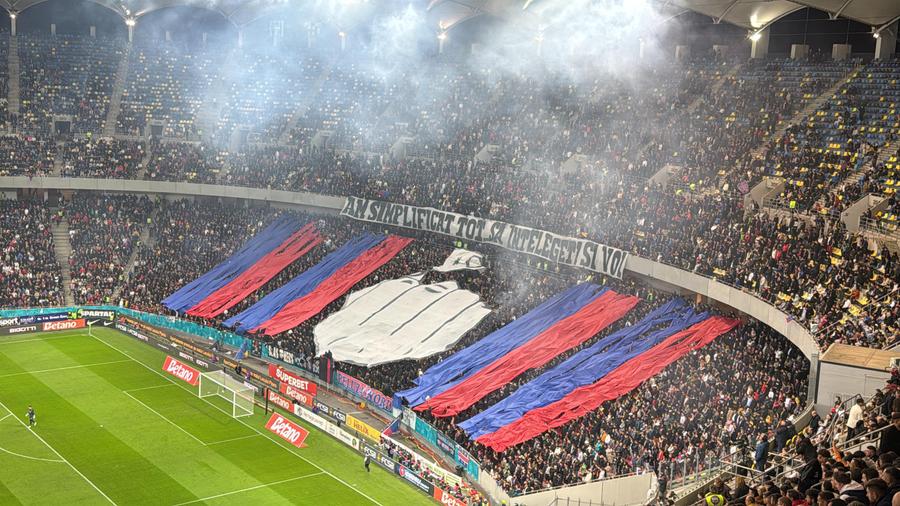 Scenografia suporterilor de la FCSB. FCSB - Rapid, mult zgomot pentru nimic » Remiză albă pe Arena Națională