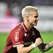 Claudiu Petrila, gol în Rapid - Unirea Slobozia. FOTO: Cristi Preda (GSP.ro)