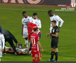 Narcis Ilaș s-a accidentat în FC Botoșani - Hermannstadt. FOTO: captură Prima Sport