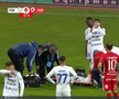 Narcis Ilaș s-a accidentat în FC Botoșani - Hermannstadt. FOTO: captură Prima Sport