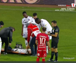 Narcis Ilaș s-a accidentat în FC Botoșani - Hermannstadt. FOTO: captură Prima Sport
