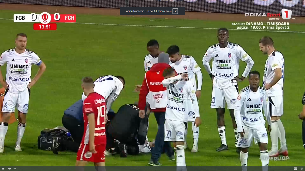 Narcis Ilaș s-a accidentat în FC Botoșani - Hermannstadt