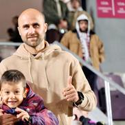 Marius Copil, în tribune la Rapid - Unirea Slobozia / Foto: Andrei Furnigă GSP