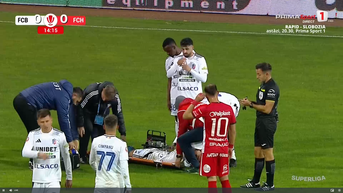 Narcis Ilaș s-a accidentat în FC Botoșani - Hermannstadt