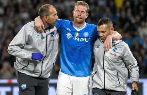 Veste de coșmar pentru Napoli: cât lipsește De Bruyne