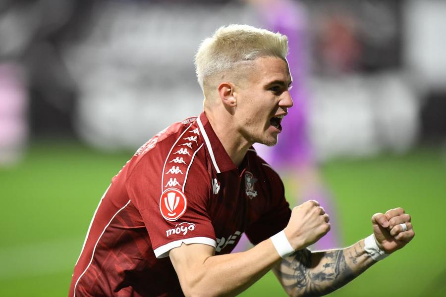 Claudiu Petrila, gol în Rapid - Unirea Slobozia. FOTO: Cristi Preda (GSP.ro) Transferat pentru 750.000 de euro, rapidistul a renăscut în Giulești: „Asta mă diferențiază”