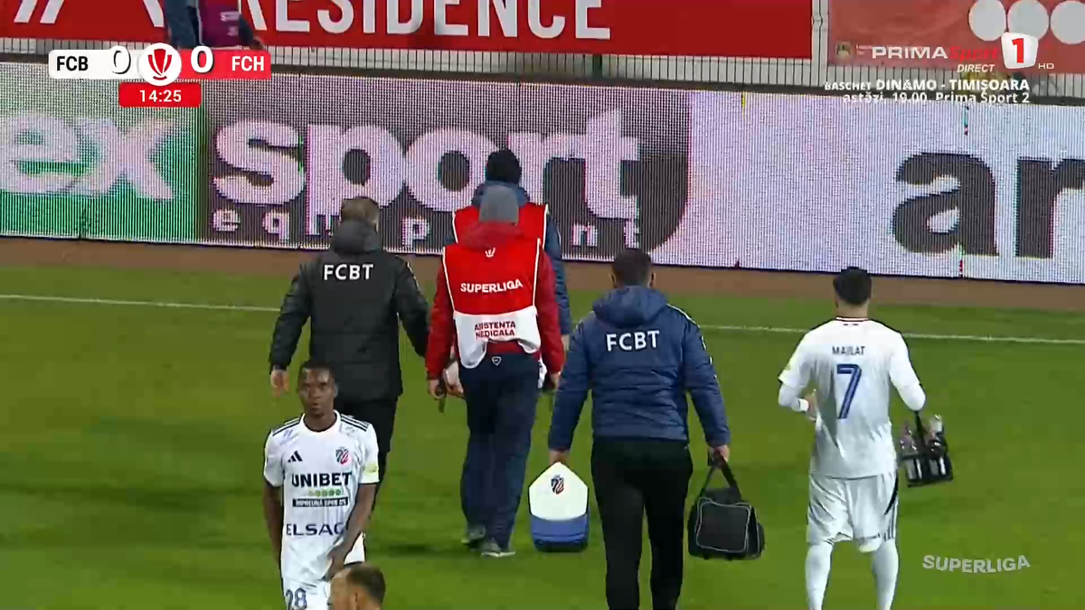 Narcis Ilaș s-a accidentat în FC Botoșani - Hermannstadt