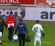 Narcis Ilaș s-a accidentat în FC Botoșani - Hermannstadt. FOTO: captură Prima Sport
