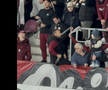 Imagini virale în Giulești! A venit cu bunica la meci și a fluturat eșarfa în galerie: reporterul GSP a surprins cele mai tari cadre