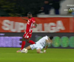 Narcis Ilaș s-a accidentat în FC Botoșani - Hermannstadt. FOTO: captură Prima Sport